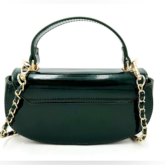 Valentino Orlandi Evening Bag with Top Handle and Removable Strap Forrest Green - Picture 5 of 5